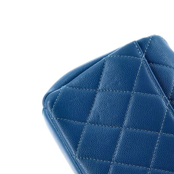 Chanel My Everything Flap Bag Quilted Caviar Small Blue - Picture 7 of 8
